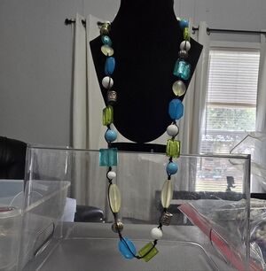 Chico's Vibrant Blue and Green Necklace